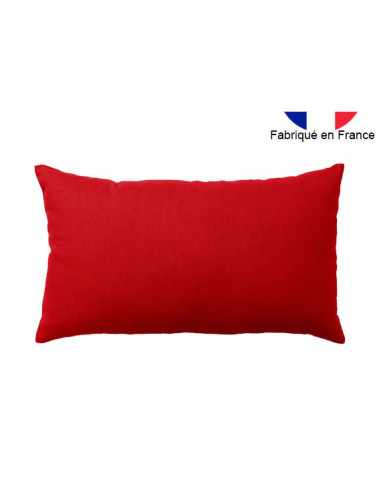 Coussin polyester imperméable 30x50cm rouge