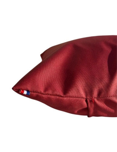 Coussin polyester imperméable 40x40cm lie de vin