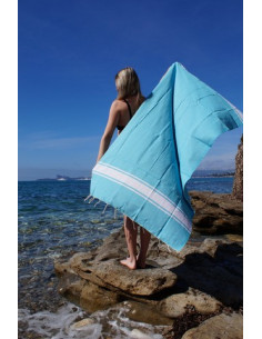 Fouta Tradi turquoise 2