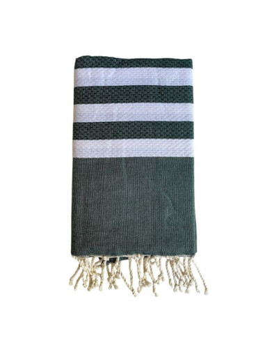 Fouta a nido d'ape 5/5 verde pino