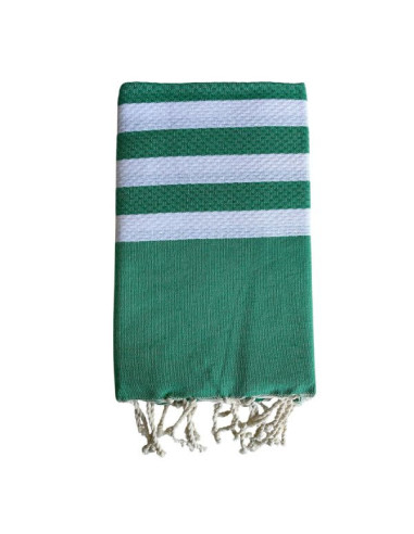 Fouta nid d'abeille 5/5 vert