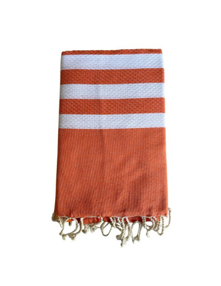 Fouta a nido d'ape 5/5 arancione
