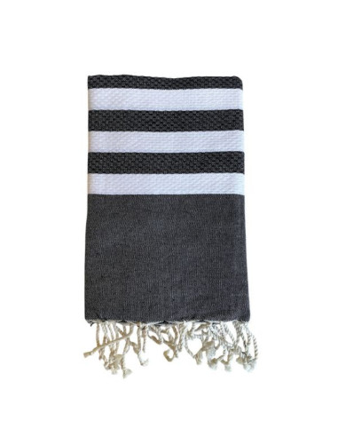 Fouta nid d'abeille 5/5 noir