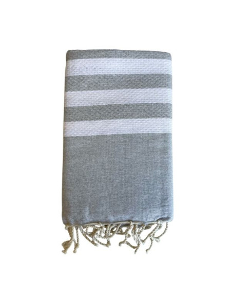 Fouta nid d'abeille 5/5 gris