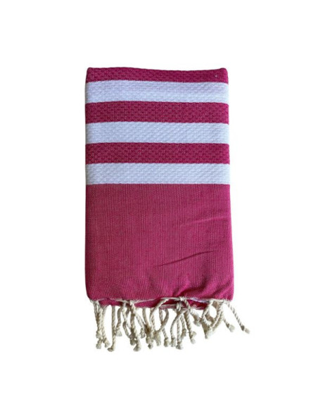 Fouta a nido d'ape 5/5 rosa fucsia