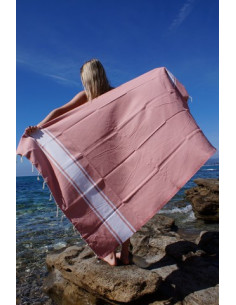 Fouta Tradi rosa antico 2