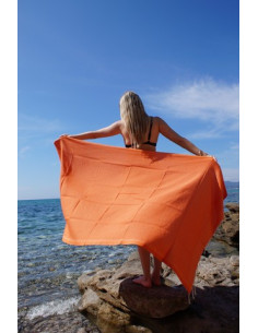 Plain Bee Nest Fouta Neon Orange 2