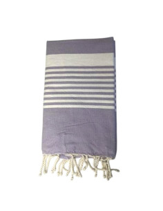 Fouta serviette de plage lilas Paul