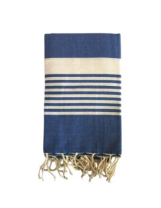 Navy blue beach towel fouta Paul