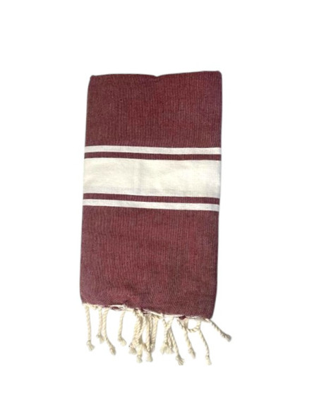 Fouta Tradi lie de vin