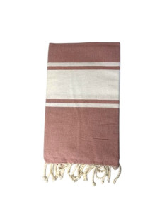 Fouta Tradi vieux rose