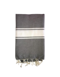 Fouta Tradi gris anthracite