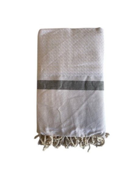 Fouta Bouquet Blanc