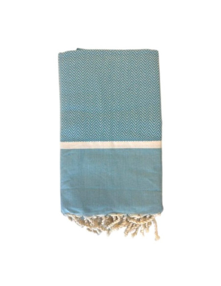 Fouta Chevron Turquoise