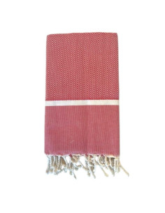 Fouta Chevron Rosso Chiaro