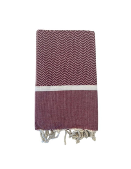 Fouta Chevron delle fecce di vino