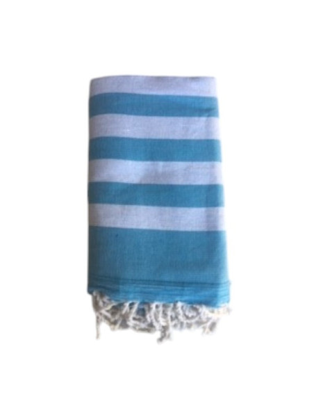 Fouta serviette éponge turquoise