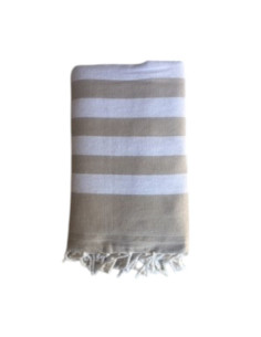 Fouta asciugamano di spugna tortora