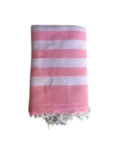 Fouta serviette éponge rose
