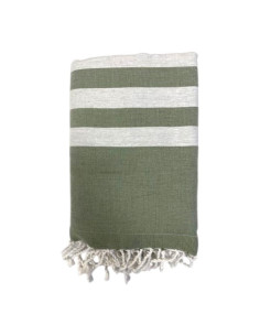 Fouta serviette éponge kaki