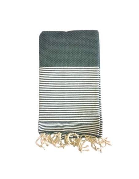 Striped bee nest fouta teal