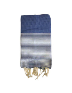 Nido d'ape a righe fouta blu navy