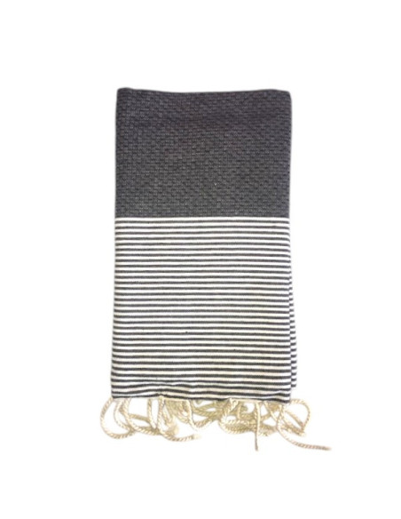Striped bee nest fouta black