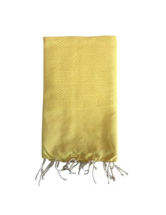 Plain Bee Nest Fouta Lemon