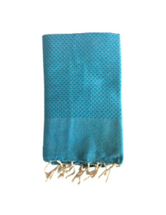 Fouta turchese a nido d'ape unita