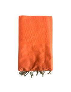 Plain Bee Nest Fouta Neon Orange