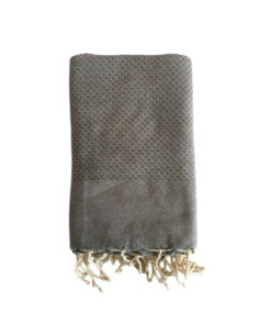 Plain Bee's Nest Fouta Dark Grey