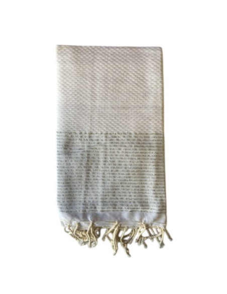 Fouta lurex argent