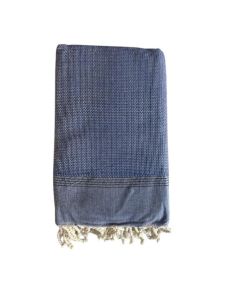 Doppio telo fouta Natté blu navy