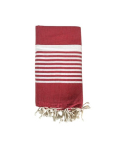 Double Paul red fouta towel