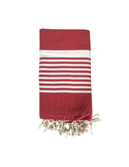 Doppio telo fouta Paul rosso