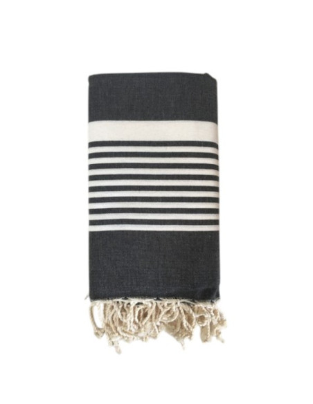 Doppio telo fouta Paul nero