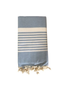 Double Paul sky blue fouta towel