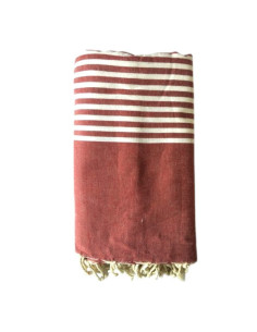Fouta Paul 2x3m Bed or Sofa Throw burgundy