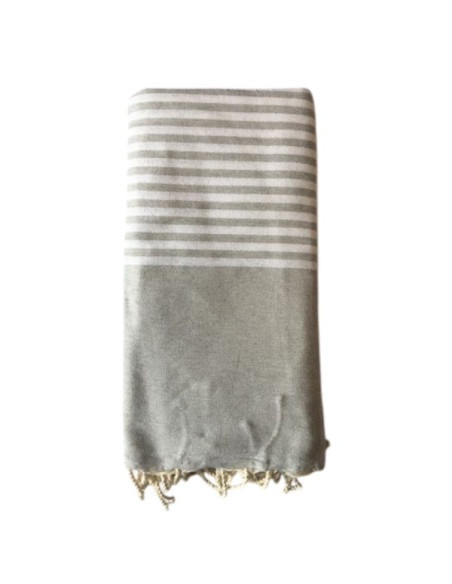 Fouta jeté de lit Paul gris 2x3m