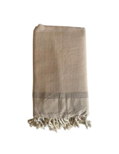 Natté sand fouta bed throw 2x3 m