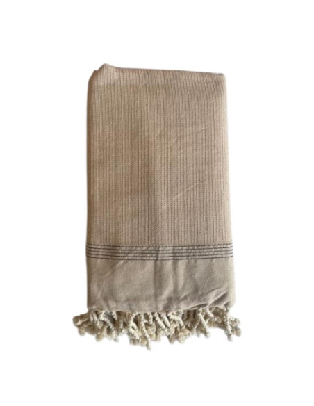 Natté sand fouta bed throw 2x3 m