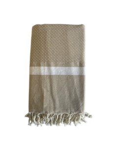 Natté sand fouta bed throw 2x3 m