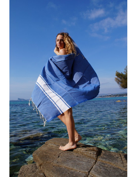Fouta Tradi bleu marine