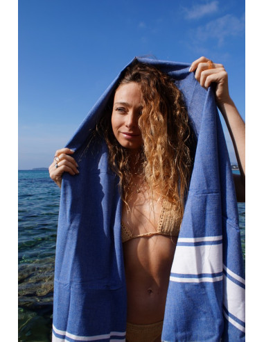 Fouta Tradi bleu marine