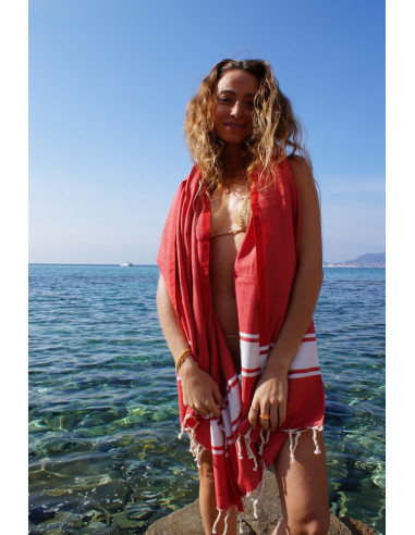 Fouta Tradi rosso