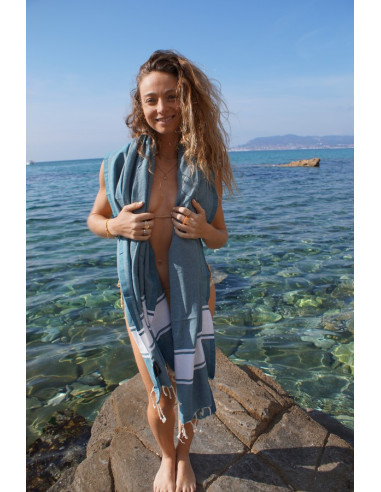 Fouta Tradi verde petrolio