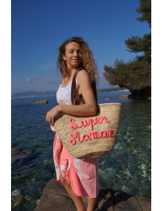 Cesto di palma con doppio manico "super maman"