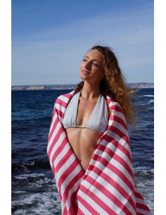 Honeycomb fouta 5/5 fuchsia pink 2