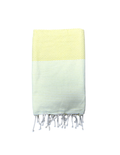 Nido d'ape a righe fouta giallo