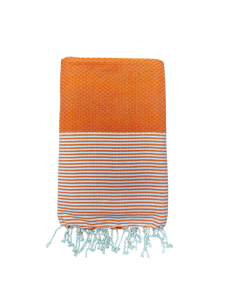 Nido d'ape a righe fouta arancione